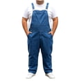 thumbnail image 3 of VBVC Men's Plus Adjustable Denim Bib Overalls with Pockets , Casual Workwear Jean Overalls For Men, Blue , L-5XL, 3 of 6