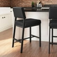thumbnail image 5 of Amisco Avery 30 In. Bar Stool - Black Faux Leather / Black Metal, 5 of 9