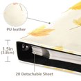 thumbnail image 3 of Photo Album 11.8x11.2 Inch Leather Cover Photo Book Scrapbooking Albums for Weddings Birthdays Anniversaries Yellow Maple Leaves Pattern, 3 of 9