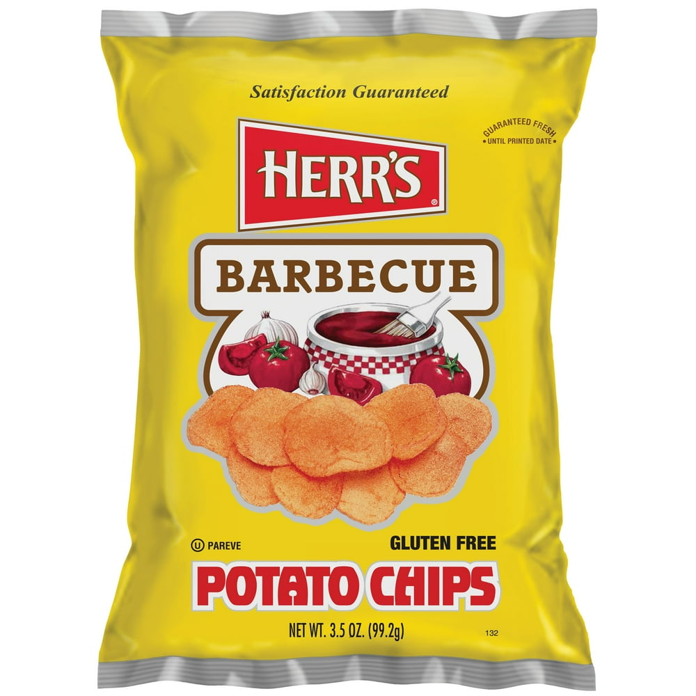 Herr's Potato Chips, BBQ, 3.50 Oz, 16 Ct