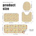 thumbnail image 3 of Pioneer Flower Floral Print Pattern Bathroom Rug Set 4 Piece,Includes Contour,Lid Cover,Bath Mat,Non-Slip Extra Soft Absorbent Washable, 3 of 5