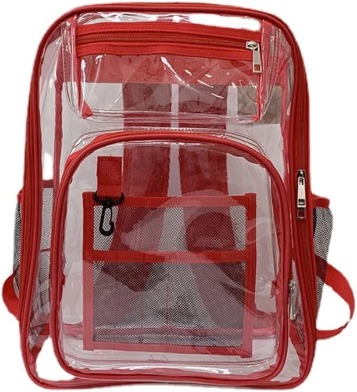 DanceeMangoos Clear Backpack Heavy Duty Large Clear Backpack See