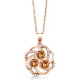 thumbnail image 2 of Gem Stone King 3.32 Ct Round Ecstasy Mystic Topaz 18K Rose Gold Plated Silver Pendant, 2 of 5