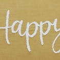 thumbnail image 4 of VCNY Home Happy 14" x 20" Ochre Sentiment Embroidered Cotton Decorative Pillow, 4 of 5