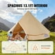 thumbnail image 4 of Tienda de Campaña Glamping VEVOR Lona para 5-8 Personas Impermeable Con Gato para Estufa y Pared Lateral Desmontable 13'x 13'x98', 4 of 9