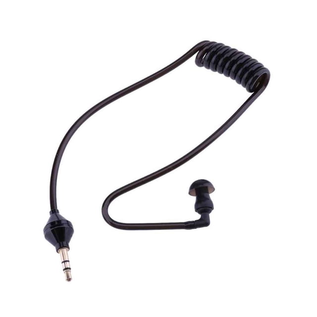 Auriculares en espiral de 3,5 mm de escucha única Auriculares con función mono Auriculares estéreo en la oreja solo para escuchar Jumpingount TX0625-00