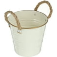 thumbnail image 3 of 1Pcs Rustic Flowerpot Iron Sisal Rope Round with Handles Retro Design for Home Decor Indoor Outdoor Planting, 3 of 8
