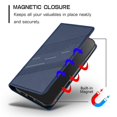 thumbnail image 5 of Wallet Leather Case For Samsung Galaxy A57 5G 6.7",with Card Holder, Shockproof ,Kickstand ,Embossed Multifunctional Magnetic Phone Case,Dark Blue,For Galaxy A57 5G, 5 of 7