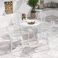 thumbnail image 4 of Costway 5 PCS Patio Cast Aluminum Bistro Set Dining Table & Chair with Umbrella Hole, 4 of 10
