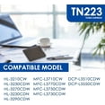 thumbnail image 2 of TN-223 TN223 Toner Cartridge Black Cyan Magenta Yellow 4 Pack Compatible for Brother TN223 Toner, 2 of 5