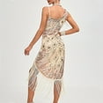 thumbnail image 4 of Aboser 1920s Flapper Dress for Women Sequin Beaded Cocktail Dresses Elegant Fringe Party Dress Slit Sleeveless Dresses Vintage Sparkly Prom Dress, 4 of 5