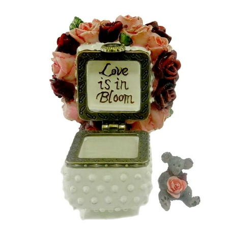 Boyds Bears Resin ROSES BOUQUET W BLOOM Valentines Day Treasure Box 1E 4026258
