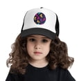thumbnail image 2 of PAYOHTO Kids Colorful Unicorns Blue Baseball Hat Back Adjustable Mesh Breathable Hats Black Trucker Cap Outdoor Fishing Sun Caps for Boys or Girls ages 4-10, 2 of 9