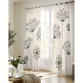 thumbnail image 5 of Farmhouse Dandelion Sheer Curtains 84 Inch Length 2 Panels Set for Living Room/Bedroom, Spring Modern Minimalist Country Flower Kitchen Curtains Grommet Curtains Window Treatments 52"x84"x2, 5 of 7