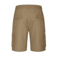 thumbnail image 4 of JIUKE Mens Shorts Knee Length Cargo Shorts High Waisted Fitted Solid Color Outdoor Hiking Shorts with Pockets, 4 of 7