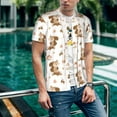 thumbnail image 6 of Rateoe Fall Squirrel Pattern Men’s Baseball Short Sleeve Polo Shirt, Midweight Men's Shirt Golf Shirt Polo Shirts Quick Dry Short-XX-Large, 6 of 7