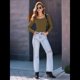 thumbnail image 4 of Camisas de Larga para Mujer, Blusas de Cuello Cuadrado, Blusas Básicas de Punto Acanalado, Conjuntos de Otoño, Ropa de Moda Color Matcha M, 4 of 8