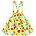 thumbnail image 5 of Girls Dress Set Clown Costume Hat Halloween Carnival Rose Monday 6 Years, 5 of 7
