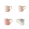 thumbnail image 2 of Bearachild Taza de café de cerámica de estilo británico, tazón de desayuno de superficie lisa, vaso para microondas, artículos para beber, Juegos de servir café y té, 2 of 6