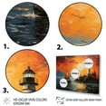thumbnail image 3 of Designart "Lighthouse Guiding Painting I" Nautical & Beach Metal Wall Decor Set, 3 of 5