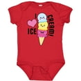 thumbnail image 3 of Inktastic I Love Ice Cream with Cute Ice Cream Cone Boys or Girls Baby Bodysuit, 3 of 5