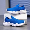 thumbnail image 2 of Djtdsds Kids Solid Color Knit Slip-On Sneakers Breathable Lightweight Casual Running Shoes Size:12.5-13 Years, 2 of 6