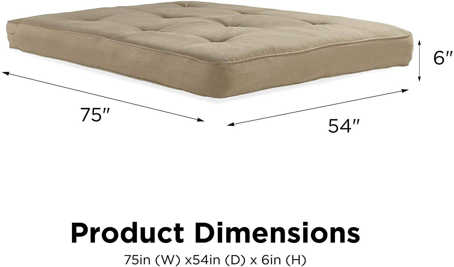 6 Full Size Futon Mattress Multiple Colors Walmart Com Walmart Com