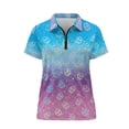 thumbnail image 6 of Whosucclay Collared Golf Polo Tops, Pastel Skull Mermaid Pattern Polyester Soft Quick Dry Tennis Shirts for Outdoor Travel Hiking Size Large, 6 of 10