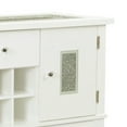 thumbnail image 2 of Zav 48 Inch Console Sideboard Buffet Bar Wine Cubbies Faux Diamond Top White - Saltoro Sherpi, 2 of 5