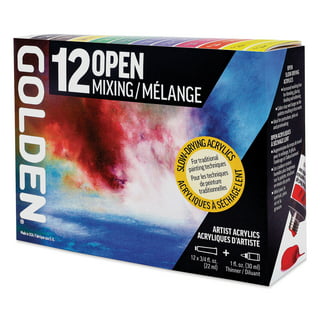 Golden Open Acrylics - Landscape Colors, Set of 7 with Thinner, 22 ml