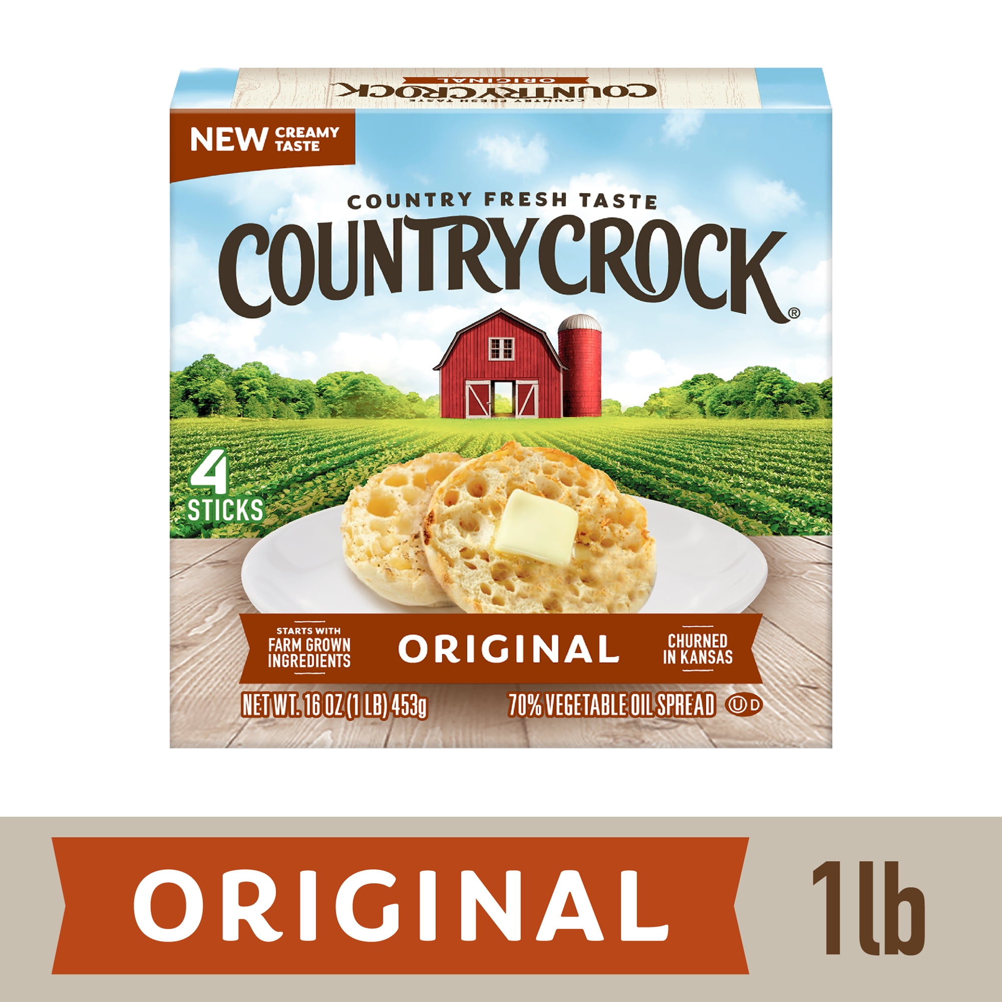 Country Crock Salted Baking Sticks Made with Sunflower Oil, 16 Oz.