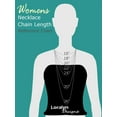 thumbnail image 3 of Womens Simple Stainless Steel Curved Bar Bead Necklace - 16 Inch Chain, 3 of 4