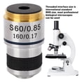 thumbnail image 3 of Biological Microscope Achromatic Objective Lens, 185 Microscope Achromatic Lens 60X Brighter Imaging  For Laboratories, 3 of 8