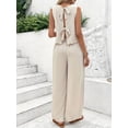 thumbnail image 4 of EASYBRAUS Women Sleeveless Denim Blazer and Pants Set Summer 2026 Casual Business Outfit S-XXL, 4 of 10
