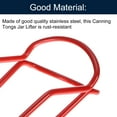 thumbnail image 5 of 1Pcs Canning Jar Lifter Tongs Stainless Steel Jar Lifter with Plastic Grips  Red, 5 of 6