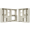 thumbnail image 3 of Homieasy Closet system with 10 wooden drawers, 6 hanging rods and corner tower, corner closet system with hanging, 100" L-shaped walk-in wardrobe organizer, 2000+ lbs capacity, set of 5, White Oak, 3 of 7