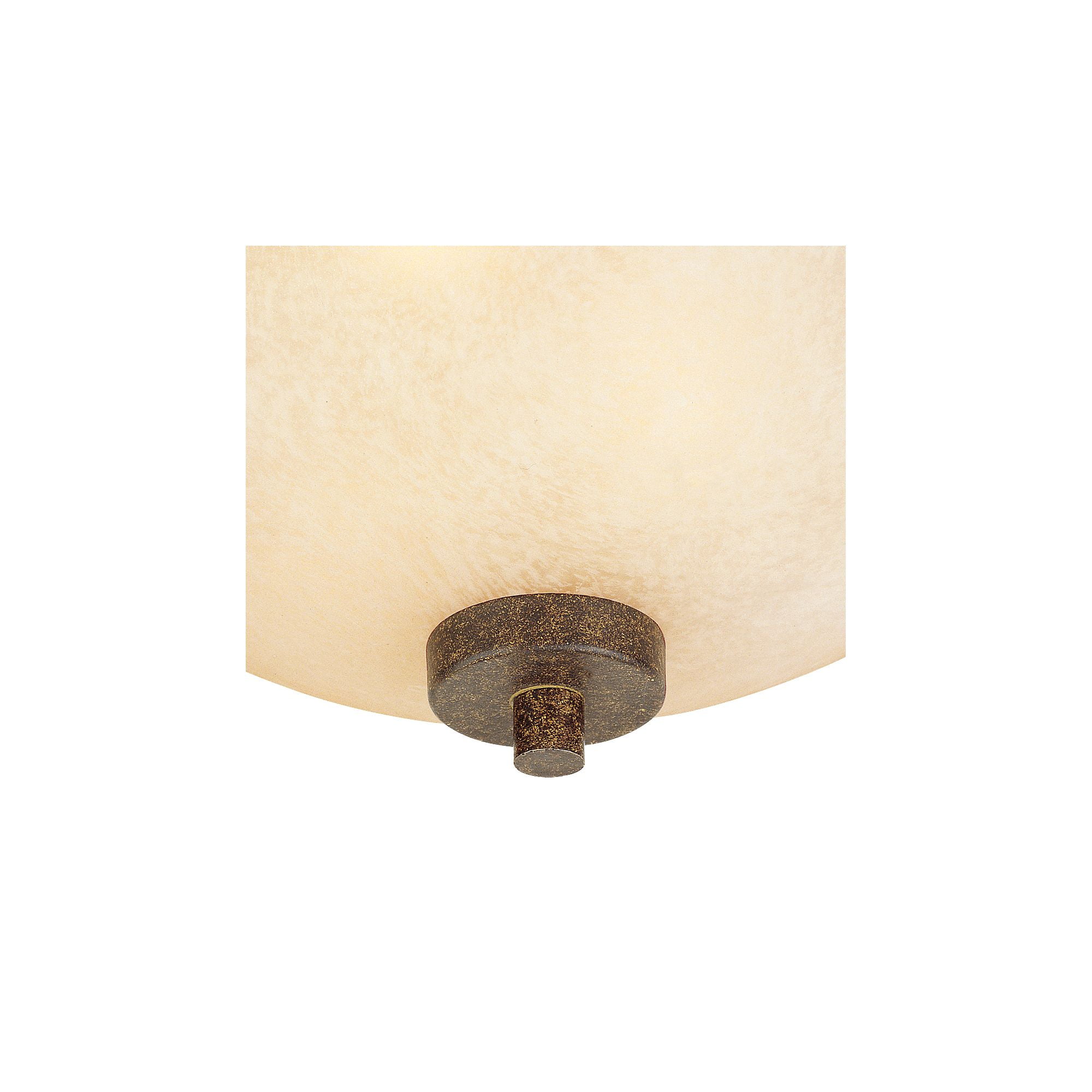Franklin Iron Works Oak Valley Rustic Farmhouse Flush Mount Ceiling Light Fixture 15" Wide Modern Bronze 3-Light Cream Scavo Glass Bowl for Bedroom