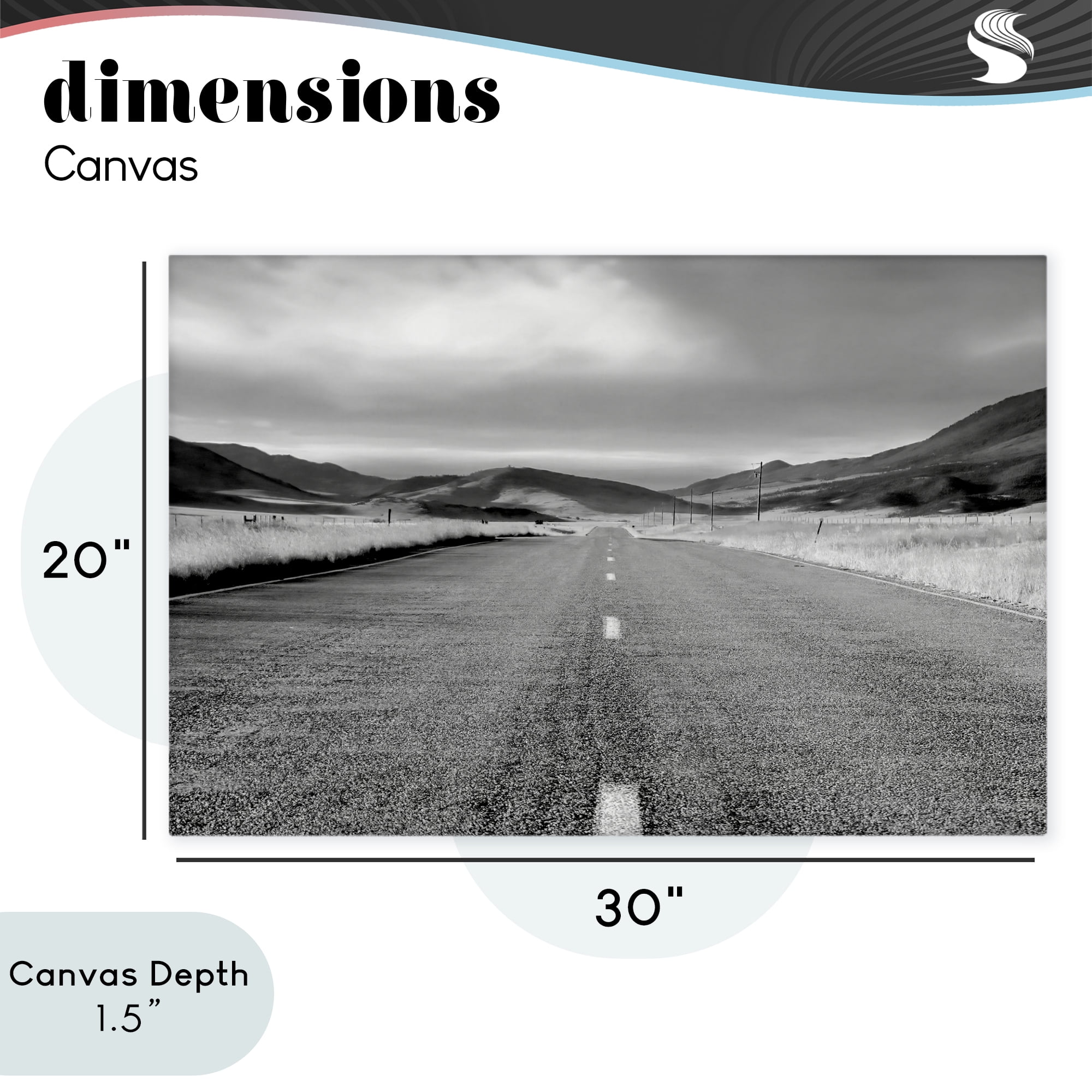 Stupell Industries Open Road Through Rolling Hills Canvas Wall Art, design by Steve Toole