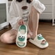 thumbnail image 2 of Pantuflas de lino para parejas, lindas zapatillas de casa con dibujos de ranas, sandalias para el hogar para las cuatro estaciones, divertidas zapatillas de verano con dibujos animados para mujer, 2 of 6