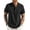 Black, variant on COOFANDY Men's Linen Henley Shirts Summer Beach Short Sleeve Loose Fit T Shirt Button Up Lightweight Casual Tee