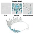 thumbnail image 3 of 1 Uds. Coronas de Tiara de cristal Lake BlueTone, corona de princesa elegante con peines, Tiaras, disfraces de cumpleaños, accesorios para el cabello para mujeres y niñas, 3 of 7