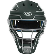 Rawlings MACH Baseball Senior Catcher's Helmet | Dark Green/White | Senior