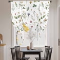 thumbnail image 3 of Botanical Flower Balloon Curtains 63 Inch Length for Living Room/Bedroom, Spring Watercolor Floral Leaf Plant Rod Pocket Privacy Door Curtains Decorative Tie Up Shade for Window 52"x63", 3 of 8