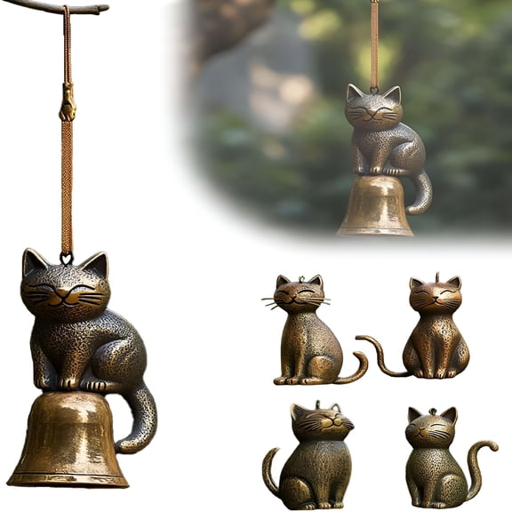 XIBUFE 2026 New Cat Wind Chime for Outside,Gifts for Women,35" Unique Wind Chimes,Memorial Wind Chimes for Mom,Patio,Porch,Garden Decor for Balcony,Yard,Deck