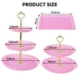 thumbnail image 4 of Garvee 14-Piece Dessert Stand Set for Party, 3 Tier Cupcake Stands and 2 Tier Cake Stands with 6 Serving Trays, Acrylic Display Stands for Wedding Baby Shower Birthday Tea Party Decor, Pink, 4 of 7