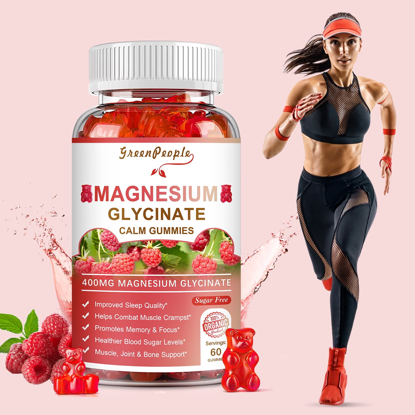 Magnesium Glycinate Supplements - Magnesium Gummies 400mg - 180 Ct (3 Pack) | for Relaxation, Stress Relief, and Sleep for Adults