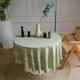 thumbnail image 2 of Mantel redondo a cuadros de Jacquard tridimensional de lino y algodón, cubierta de mesa a prueba de polvo con borlas, decoración de boda y fiesta de cena, 2 of 5