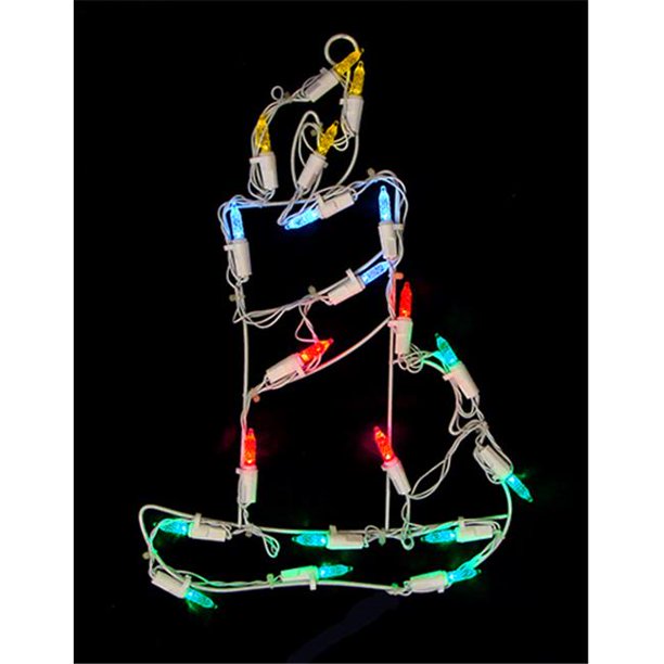 NorthLight 12 in. Battery Operated LED Lighted Candle Christmas Window