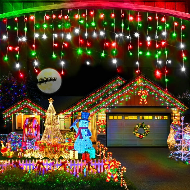 Luces de Carámbano Navideñas Heceltt 50 m 1600 LED Impermeables