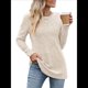 thumbnail image 3 of Blusas Elegantes e Informales de Larga para Mujer, Ropa Informal de Negocios, Suéteres Cálidos de Otoño. Albaricoque XL, 3 of 9